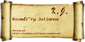 Kozmáry Julianna névjegykártya